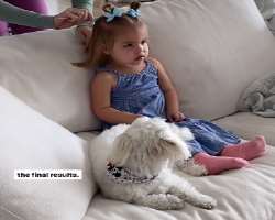 She also has a cute furry member in her family.